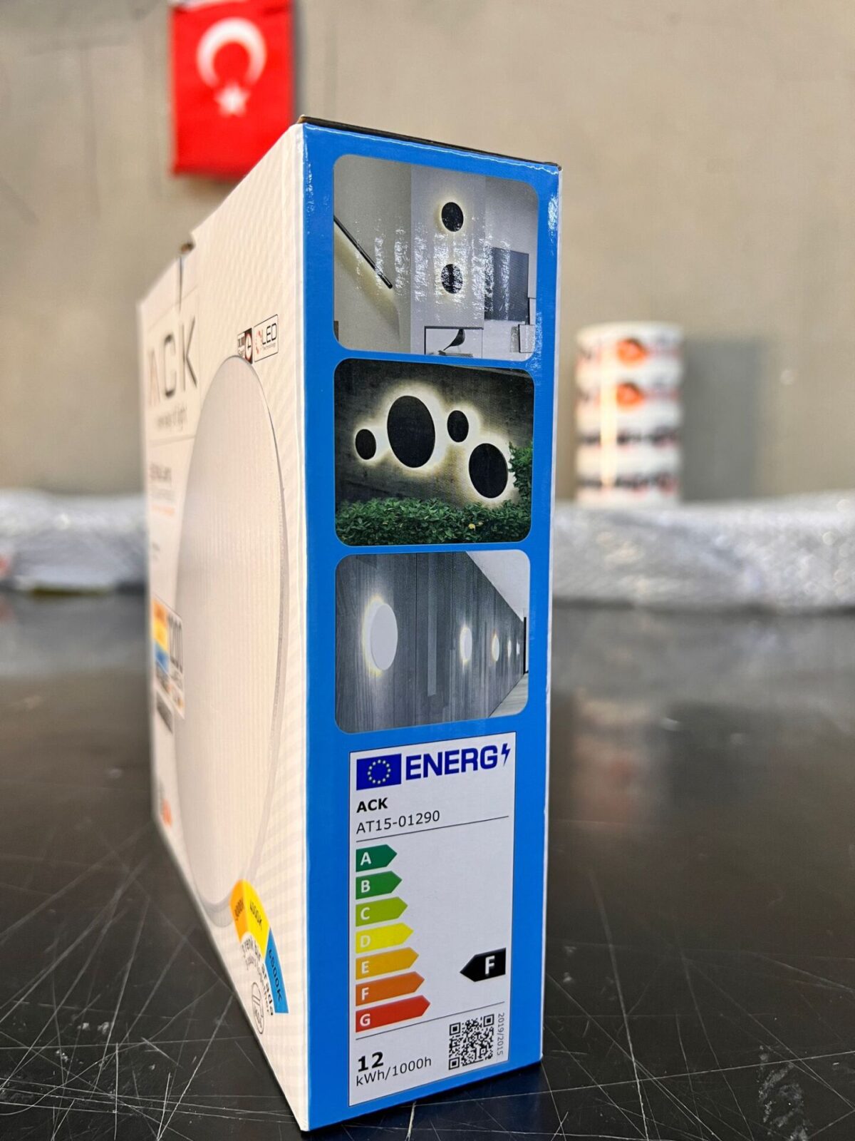 ACK 12W Led Duvar Armatürü / Beyaz/ 6500-4000-3000K Butonlu Renk Seçeneği AT15-01290 - Görsel 2