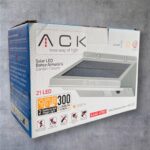 ACK Solar Duvar Apliği Hareket Sensörlü  Dimli  Ip54 Beyaz 164Mmx109Mmx84Mm AG60-07851
