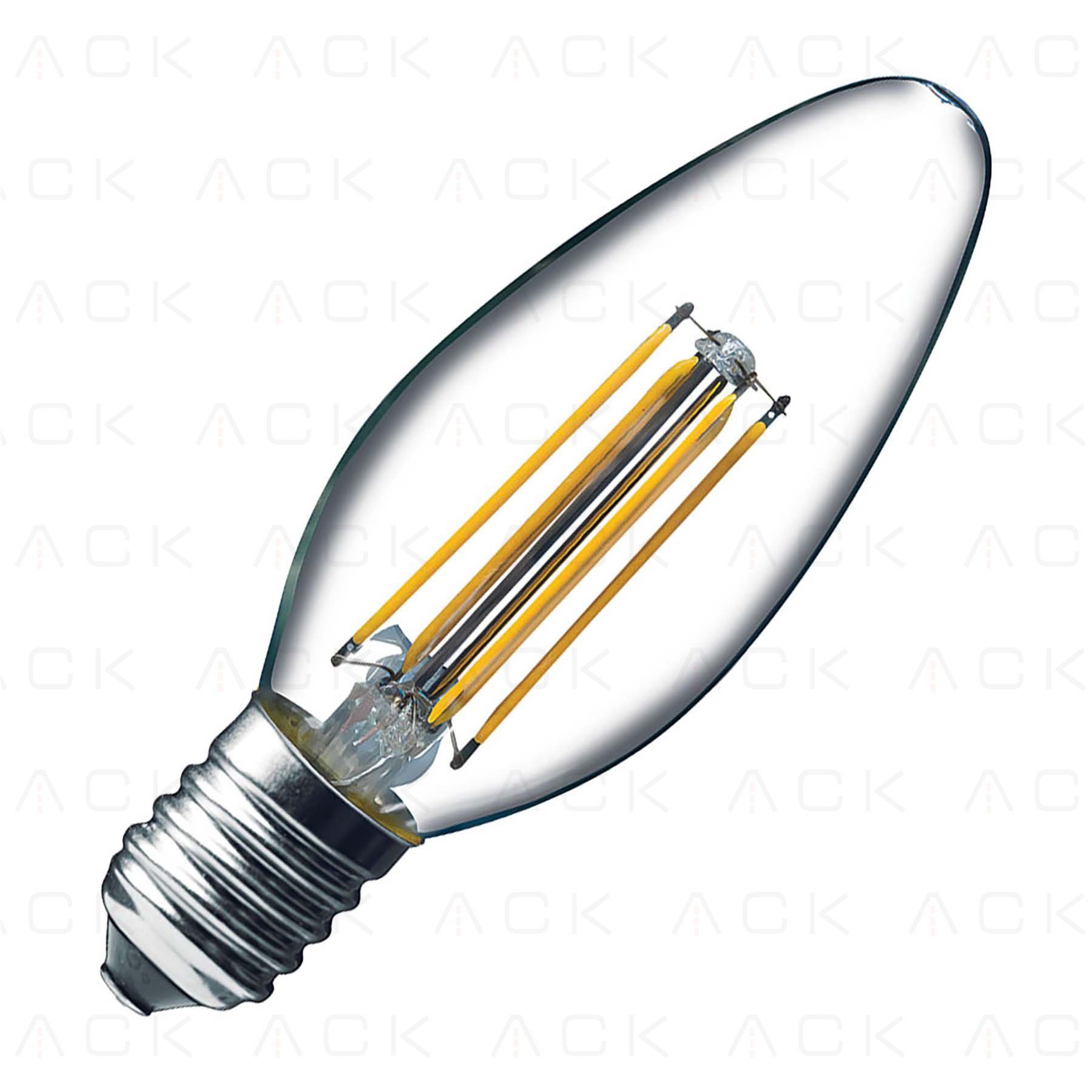 aa36-00410 ACK 4W 220-240V E14 3000K C35 Led Flamanlı Ampul AA36-00410 - Görsel 1