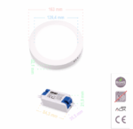 ACK 18W Beyaz 4000K Sıva Üstü Yuvarlak Led Panel AP03-01810 - Görsel 3