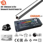 ACK AB01-03233 24V Alüminyum Led Bar 6500K 3Mt  Dokunmatik Sensörlü Komple Set