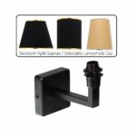 Ack Dekoratif Aplik Armatur E27 Siyah-Siyah