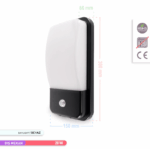 ACK 20W Sensörlü Led Duvar Apliği Siyah 6500K Ip44 AH07-05431 - Görsel 3