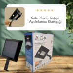 ACK Solar Led Bahçe Armatürü Sensörlü  8W/H 3000K AG60-04801