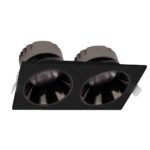 ACK 2X10W Sıva Altı Kare Downlıght Siyah 6500K AD10-01631