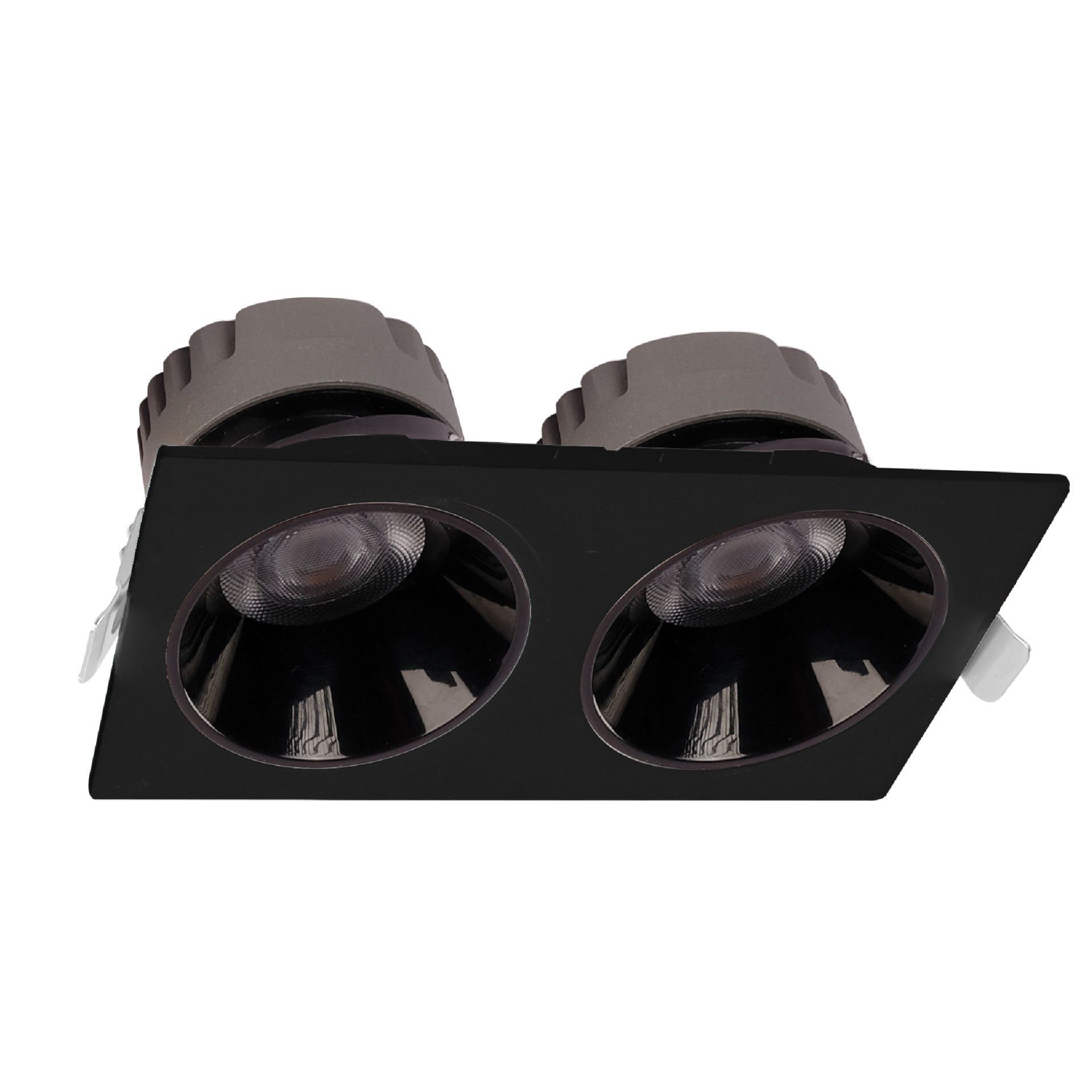 ad10-02611 ACK 2X18W Sıva Altı Kare Downlıght Siyah 4000K AD10-02611 - Görsel 1