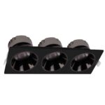 ACK 3X25W Sıva Altı Kare Downlıght Siyah 4000K AD10-03711