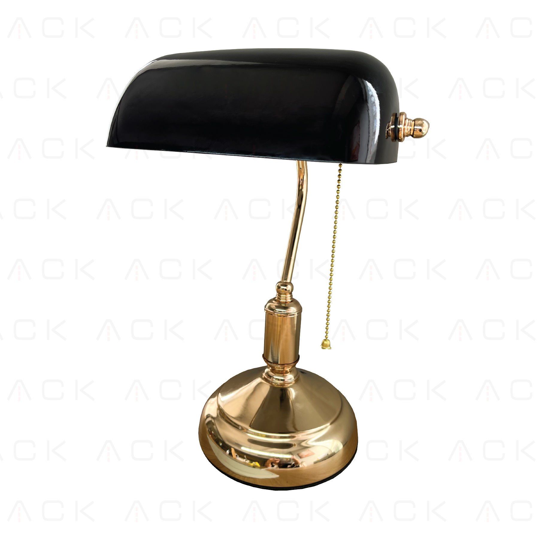 af10-00927 ACK Banker Masa Lambası Sıyah Cam - Eskıtme Govde E27 AF10-00927 - Görsel 1