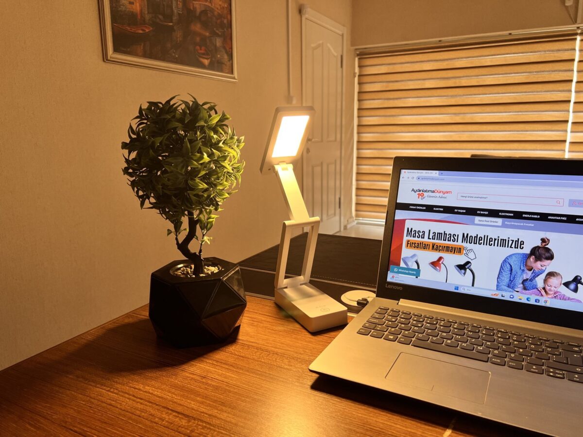 ACK Şarjlı Dokunmatik Dimli Beyaz Gövde Led Masa Lambası 3W Ip20 AF11-10019 - Görsel 2