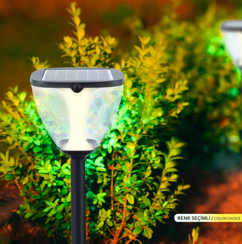 ag60-09891-2 ACK Solar Led Bahçe Armatürü 3000K-4000K-6500K 8W/H Ayarlanabilir AG60-09891 - Görsel 1