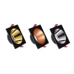 ACK Siyah Kare Çerçeve / Siyah Krom Reflektör Sıva Altı Spotlıght AH03-07031 - Görsel 2