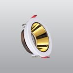 ACK Beyaz Yuvarlak Çerçeve / Gold Reflektör Sıva Altı Spotlıght AH03-07210