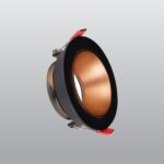 ACK Siyah Yuvarlak Çerçeve / Sandy Rose Gold Reflektör  Sıva Altı Spotlıght AH03-07221