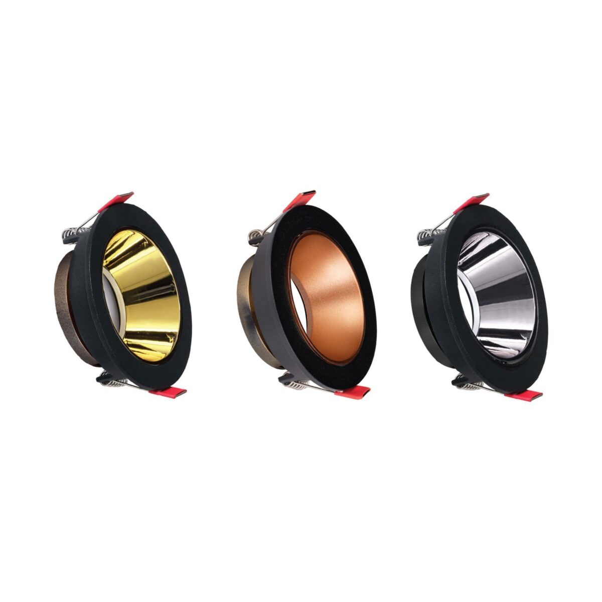 ACK Siyah Yuvarlak Çerçeve / Sandy Rose Gold Reflektör  Sıva Altı Spotlıght AH03-07221 - Görsel 2