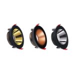 ACK Siyah Yuvarlak Çerçeve / Sandy Rose Gold Reflektör  Sıva Altı Spotlıght AH03-07221 - Görsel 2