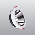 ACK  Beyaz Yuvarlak Çerçeve / Siyah Krom Reflektör Sıva Altı Spotlight AH03-07230