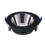 ACK Siyah Yuvarlak Çerçeve / Siyah Krom Reflektör  Sıva Altı Spotlıght Metal Gövde AH03-08231 - Görsel 2