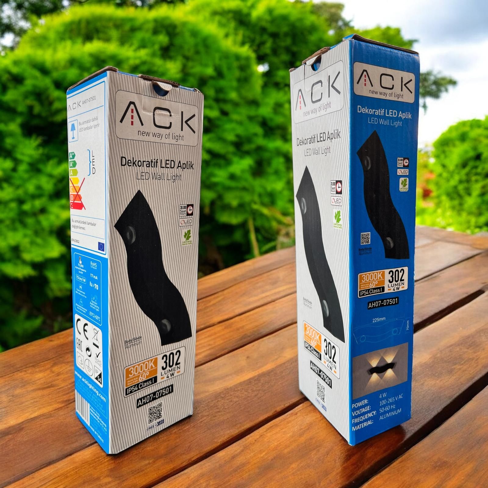 ah07-07501-dekoratif-led-aplik-aydinlatma-dunyam Ack AH07-07501 4W 3000K Günışığı Çift Taraflı Dekoratif Led Duvar Apliği - Görsel 1