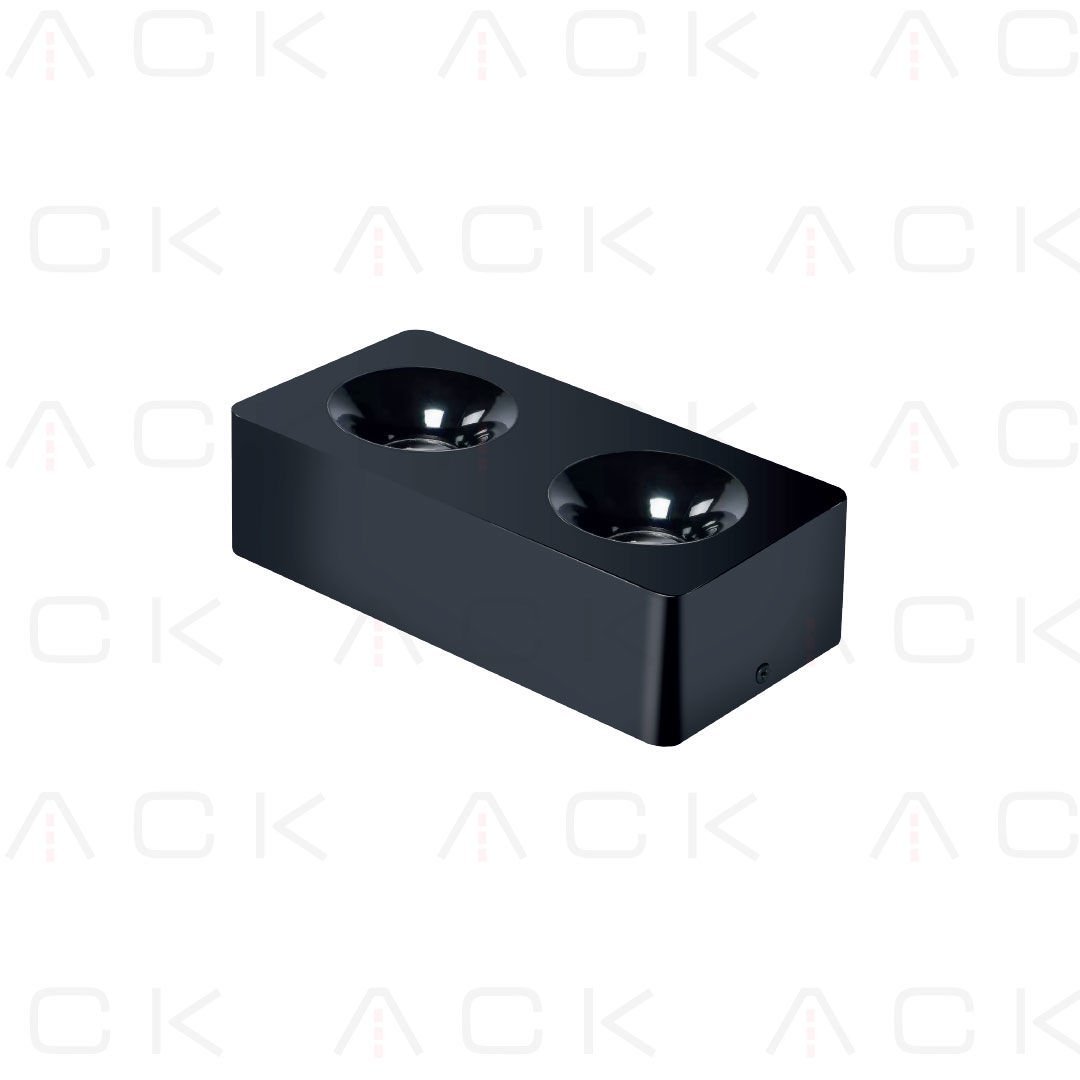ah12-01211 ACK Sıva Üstü Tavan Armatürü 2*10W 4000K Siyah AH12-01211 - Görsel 1