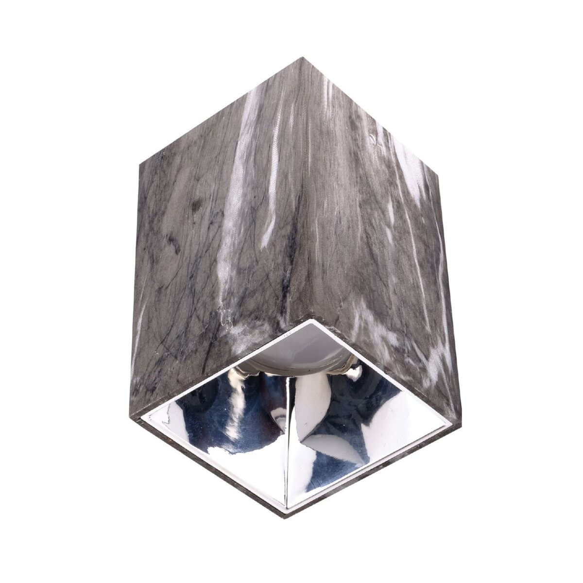 ACK Sıvaüstü Dekoratif Armatür 74X110Mm   Beyaz Reflektör Gri Mermer Kasa AH12-07502 - Görsel 2