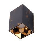 ACK Sıvaüstü Dekoratif Armatür 74X110Mm   Beyaz Reflektör Siyah Mermer Kasa AH12-07504 - Görsel 2