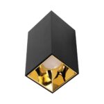 ACK Sıvaüstü Dekoratif Armatür 74X110Mm  Siyah Reflektör Siyah Kasa AH12-07511