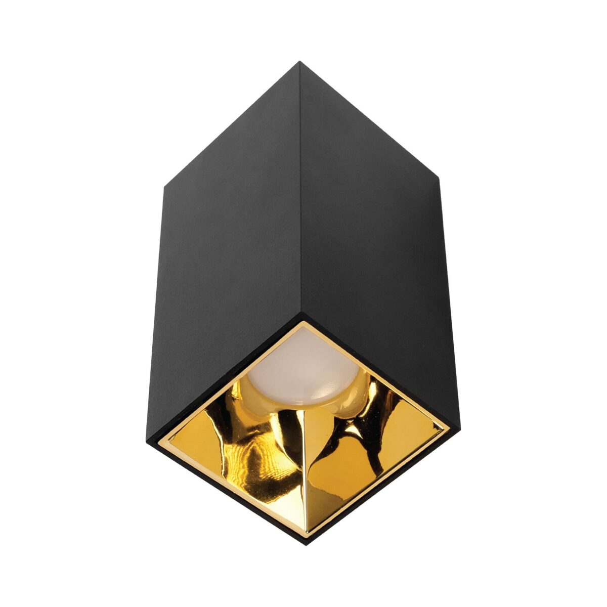 ACK Sıvaüstü Dekoratif Armatür 74X110Mm   Parlak Gül Reflektör Siyah Kasa AH12-07571 - Görsel 2