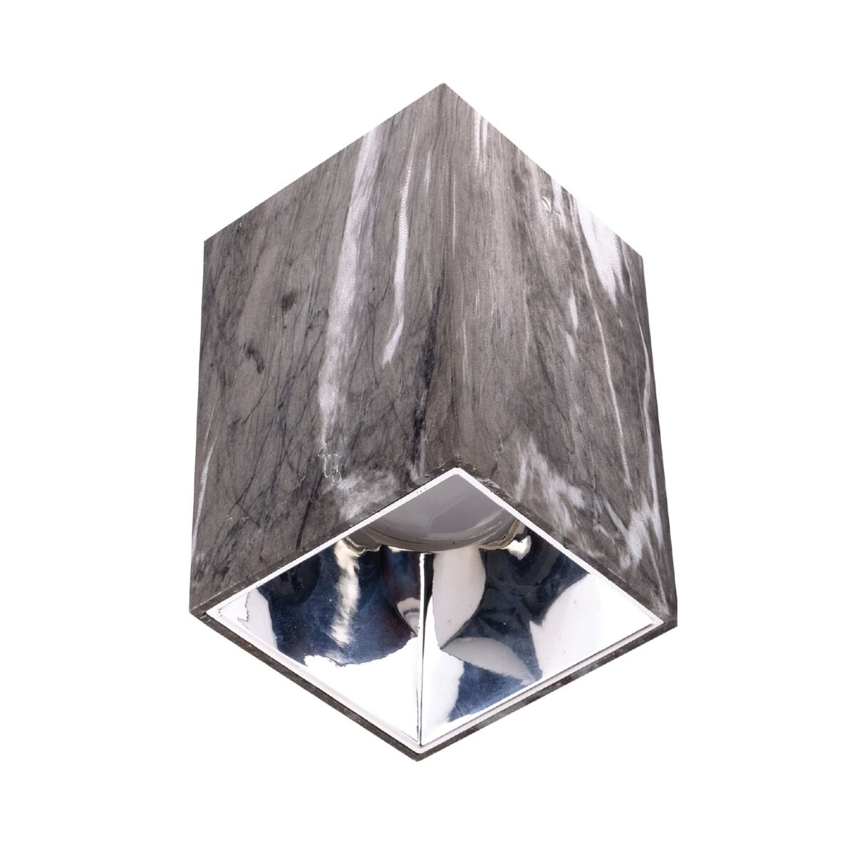 ACK Sıvaüstü Dekoratif Armatür  74X110Mm Parlak Gül Reflektör Gri Mermer Kasa AH12-07572 - Görsel 2