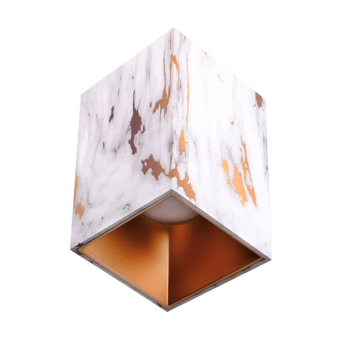 ACK Sıvaüstü Dekoratif Armatür 74Mm X110Mm  Mat Gül  Reflektör Gold Mermer Kasa AH12-07593 - Görsel 2