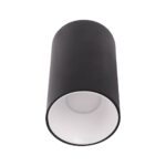 ACK Sıvaüstü Dekoratif Armatür Ø80Mmx110Mm  Beyaz Reflektör Siyah Kasa AH12-08501