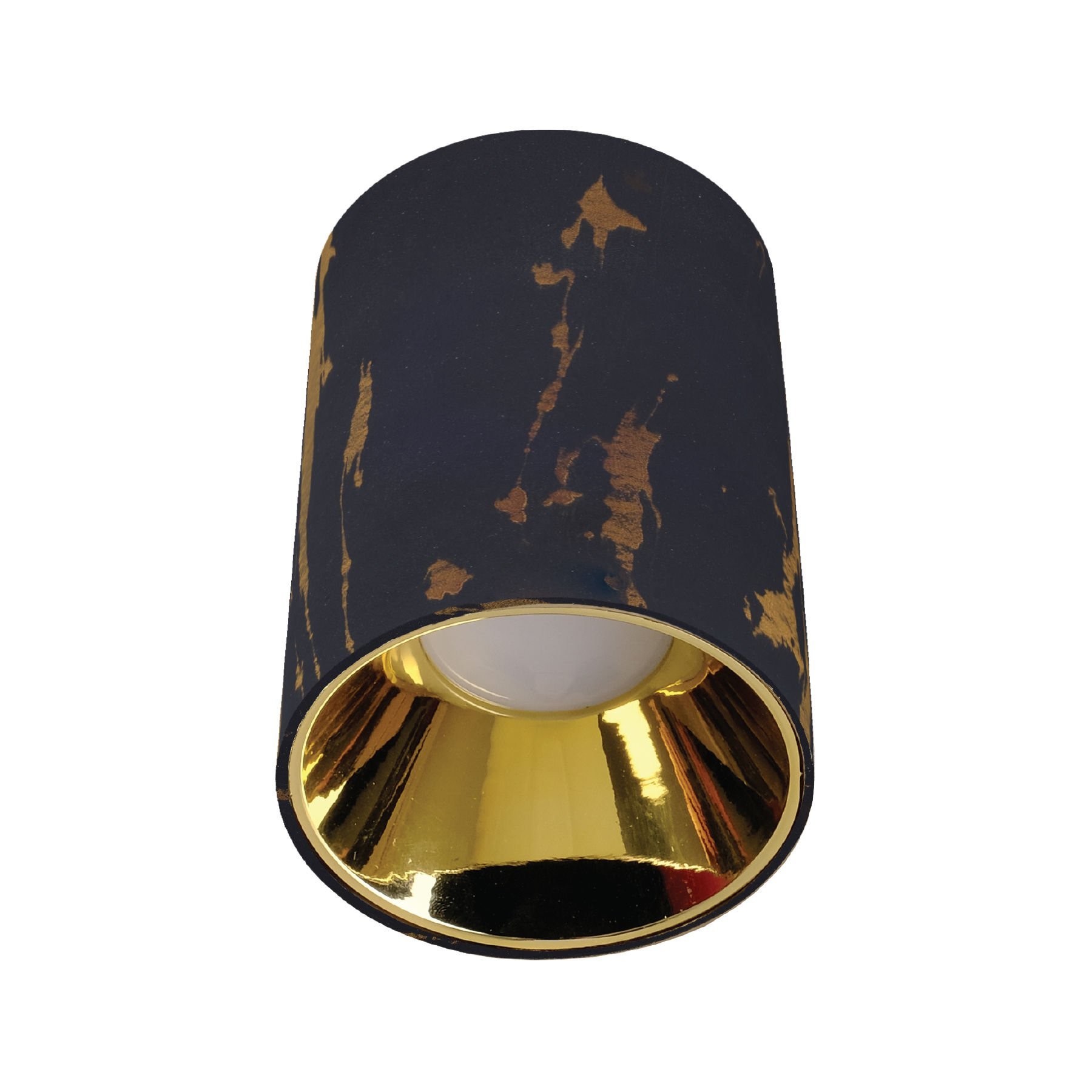 ah12-08514 ACK Sıvaüstü Dekoratif Armatür Ø80Mmx110Mm Siyah Reflektör Siyah Memer Kasa AH12-08514 - Görsel 1