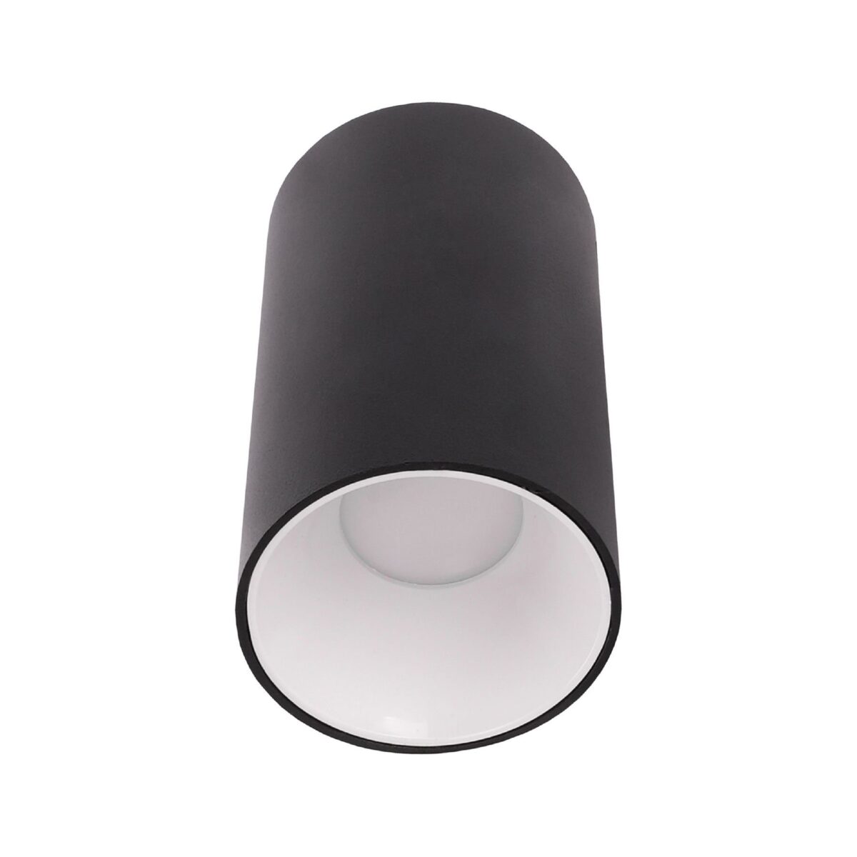 ACK Sıvaüstü Dekoratif Armatür Ø80Mmx110Mm   Parlak Krom Reflektör Siyah Kasa AH12-08551 - Görsel 2