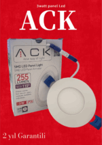 ACK 3W Beyaz 6500K Sıva Altı Yuvarlak Led Panel AP01-00330 - Görsel 3
