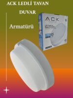 ACK 12W Beyaz 6500K Ip54 S.Ü. Led Tavan Armatürü AT10-01230