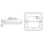 ACK 36W Sıva Ustu Kare Kelvın Kontrollu Ve Dımlı Kumandalı Armatur AT10-84001 - Görsel 4