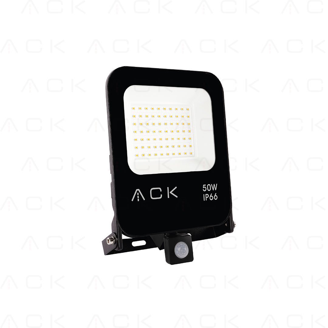at62-25032 ACK 50W Sıyah 6500K Sensörlü Led Projektör AT62-25032 - Görsel 1
