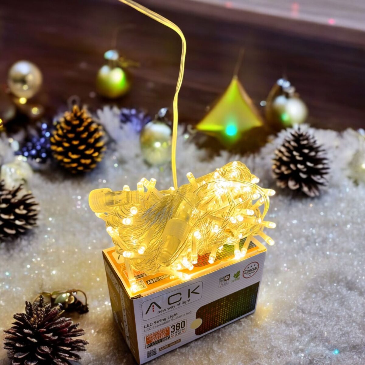 ACK 10Mt 100Led 3000K 220V Eklenebılır Led AS90-00400 - Görsel 2