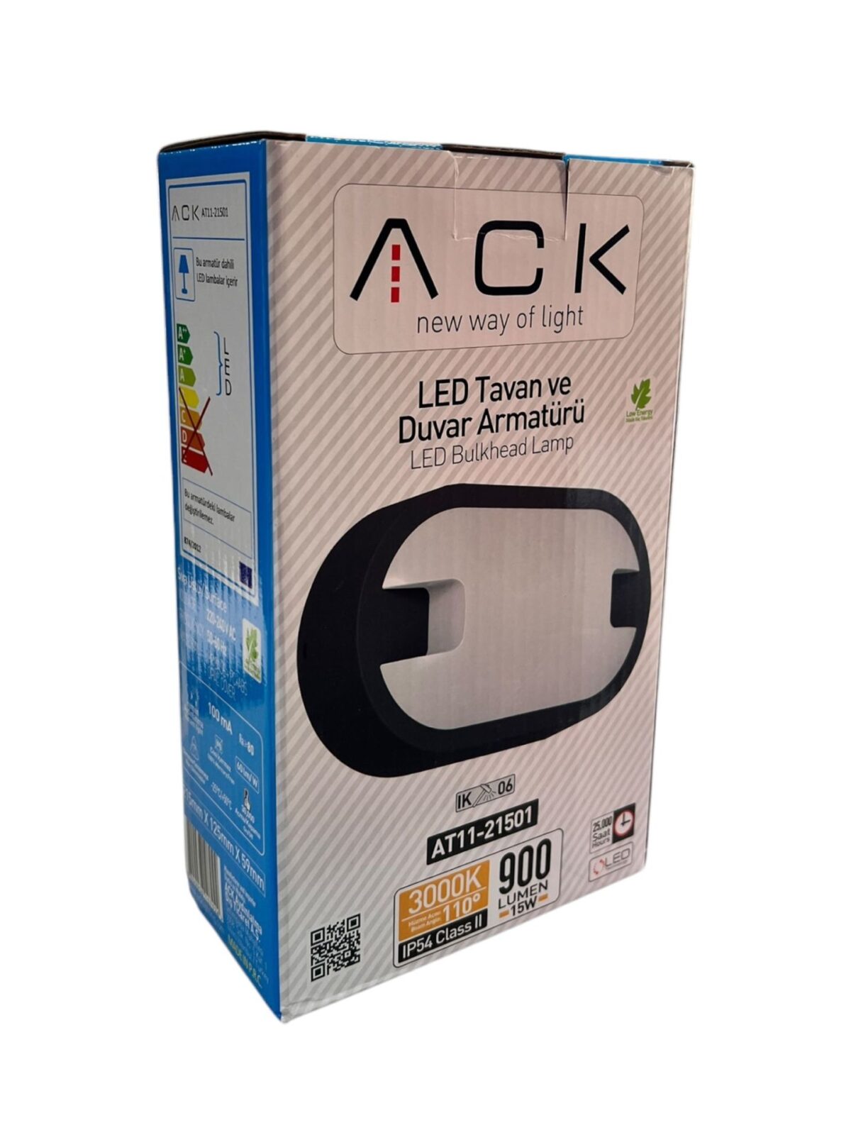 ACK 15W 3000K Sıva Üstü Armatür Siyah Gövde AT11-21501 - Görsel 2